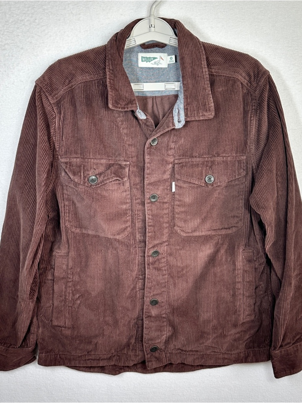 Wellen Heavy Corduroy Shirt Jacket Mens M Brown Shacket Workwear Barn Coat